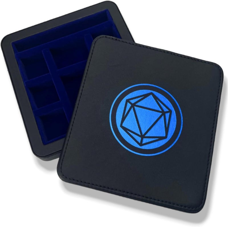 Luck Lab Compact Magnetic Dice Case with Tray and Phone Stand - Dice and Miniature Staging and Storage for RPG,D&D Tabletop Gaming (Blue) - Image 3